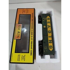 MTH 30-74239 Rail King O Gauge Model Railroad Reading Boxcar w/Box